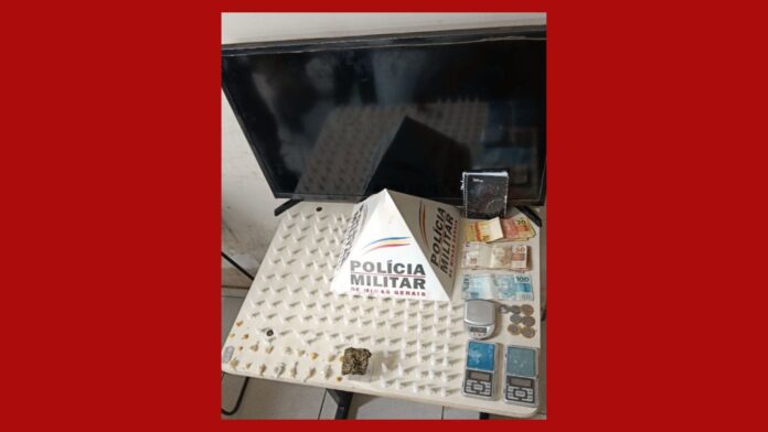 Barro Preto, Mariana: 2 traficantes presos, drogas apreendidas e TV (possivelmente furtada) recuperada  