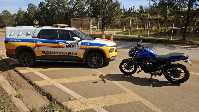 BR-356: PMRv recupera na “Barreira de Itabirito” moto que foi levada durante assalto em Igarapé