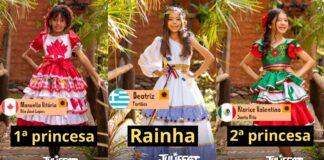 Julifest, Itabirito: rainha Beatriz (Portões), princesas Manuella (Vila José Lopes) e Klarice (Santa Rita) Julifest, Itabirito: rainha Beatriz (Portões), princesas Manuella (Vila José Lopes) e Klarice (Santa Rita)