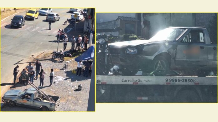 Itabirito: após choque com moto, picape acerta 2 clientes que estavam em venda de caldo de cana