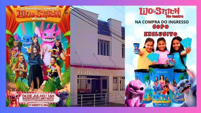 Espetáculo ‘Lilo & Stitch no Teatro’ volta à Casa de Cultura de Itabirito; compre ingresso e ganhe copo