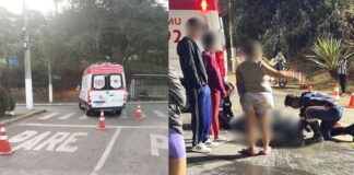 2 acidentes com motos são atendidos pelo Samu de Itabirito; em 1 deles, motoboy é arremessado 2 acidentes com motos são atendidos pelo Samu de Itabirito; em 1 deles, motoboy é arremessado