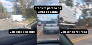Serra da Santa, Itabirito: retirada de van, que rodou na pista, complica trânsito na BR-356 Serra da Santa, Itabirito: retirada de van, que rodou na pista, complica trânsito na BR-356