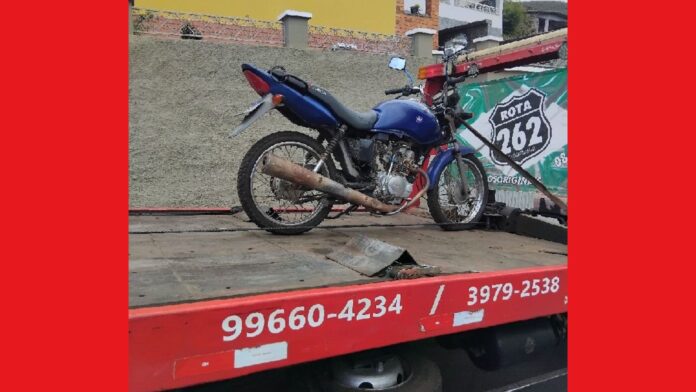 Itabirito: moto levada por ladrão na madrugada do Santo Antônio é recuperada no Saudade pela GCM