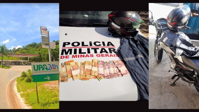 Itabirito: em moto e com faca, ladrão assalta posto de gasolina na BR-356 e é preso pela PM horas depois