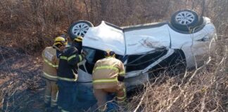1 morto e 4 feridos: carro capota várias vezes na MG-401 1 morto e 4 feridos: carro capota várias vezes na MG-401