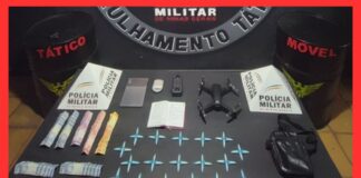 Ouro Preto: traficante, utilizando drone, é preso com 72 pinos de cocaína no Padre Faria Ouro Preto: utilizando drone e um tablet, homem é preso com 72 pinos de cocaína no Padre Faria