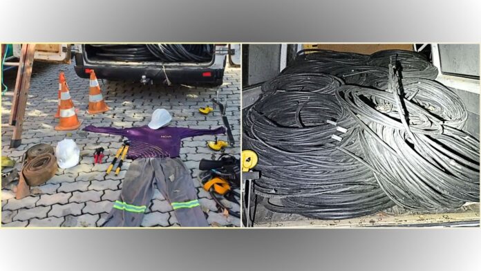 MG: homem é preso na BR-381 com quase 3 toneladas de cobre furtadas e transportadas em van