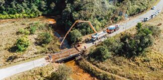 São Gonçalo do Bação, Itabirito: concluída a concretagem da Ponte do Praião São Gonçalo do Bação, Itabirito: concluída a concretagem da Ponte do Praião