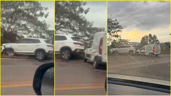 BR-356: com pista molhada, mais um acidente acontece na Serra da Santa, em Itabirito.