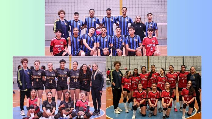 Pentas, de Itabirito, disputa 3 categorias em torneio de vôlei de Ouro Preto e vence todas