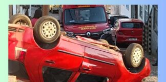 Carro capota em ladeira de Ouro Preto: mãe e 2 filhas ficam feridas após possível falha nos freios Carro capota em ladeira de Ouro Preto: mãe e 2 filhas ficam feridas após possível falha nos freios