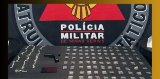 Mariana: portando ‘pistola’, traficante (de 19 anos) é pego vendendo drogas em frente à sua casa Mariana: portando 'pistola', traficante (de 19 anos) é pego vendendo drogas em frente à sua casa