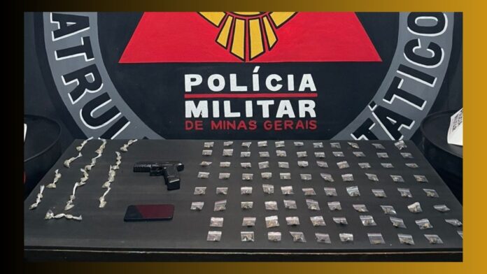 Mariana: portando 'pistola', traficante (de 19 anos) é pego vendendo drogas em frente à sua casa