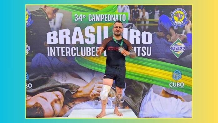 Daniel Moura, de Itabirito, sofre lesão e fica em 2º no Brasileiro Interclubes de Jiu-Jítsu, em Betim    