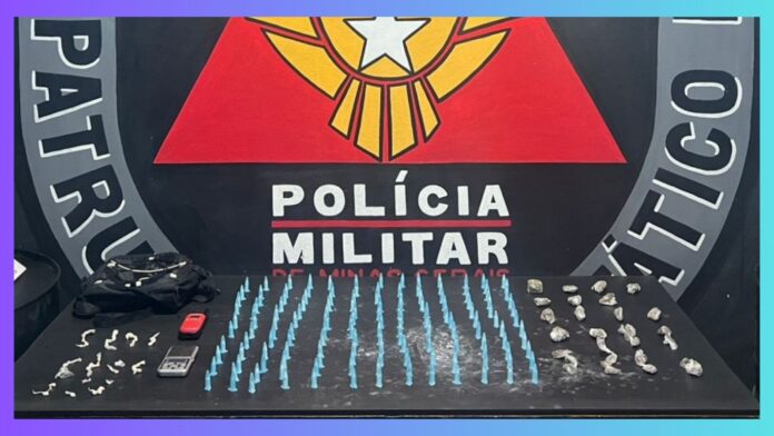 Traficante é preso com 154 pinos de cocaína e 45 pedras de crack no Rosário, em Mariana
