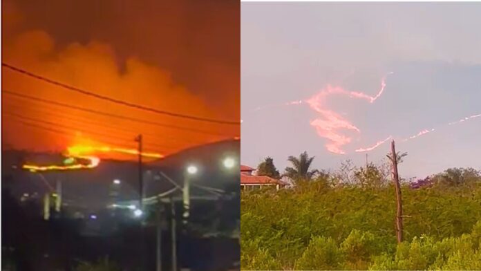 Água Limpa em chamas: mata pega fogo há 3 dias e área devastada é de cerca de 5 km; VEJA VÍDEO