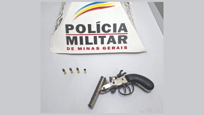 Ouro Preto: homem agride vizinho, efetua 3 disparos, é contido pelos próprios familiares e acaba preso