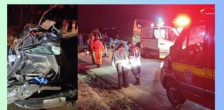 MG: casal de idosos morre em colisão frontal entre carro e ônibus na MG-352 MG: casal de idosos morre em colisão frontal entre carro e ônibus na MG-352