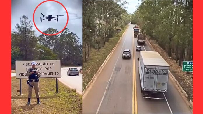 Posto policial entre Itabirito e Nova Lima: PMRv usa drones para flagrar infrações na BR-356