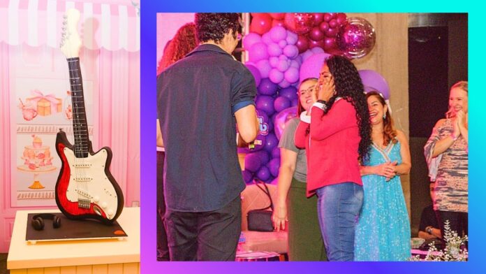 Com ‘técnica de carpintaria’, Bebel (de Itabirito) fatura 2º lugar em workshop em BH com seu ‘bolo guitarra’