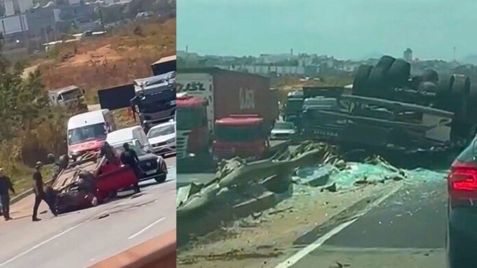 MG: acidente entre caminhão e carro mata caminhoneiro na BR-040