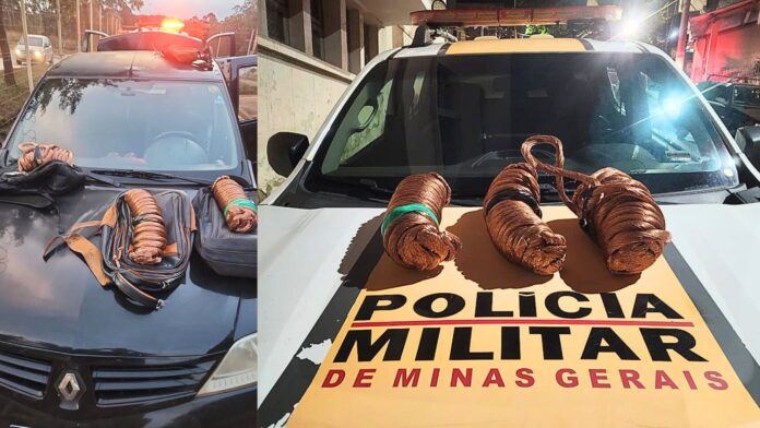 Suspeitos de furto de cobre, trabalhadores da Mina do Pico, que moram em Itabirito, são presos pela PMRv