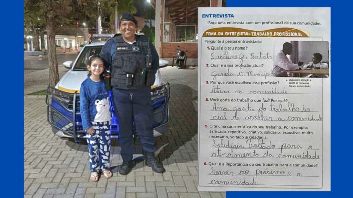 Família de aluna escolhe uma agente da GCM de Itabirito para trabalho escolar e valoriza corporação    