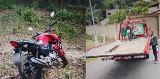 GCM de Itabirito recupera moto furtada 1h após o crime; veículo foi abandonado ao lado de escola GCM de Itabirito recupera moto furtada 1h após o crime; veículo foi abandonado ao lado de escola