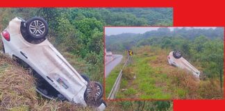 Carro do Farid capota na BR-356, em Ouro Preto Carro do Farid capota na BR-356, em Ouro Preto