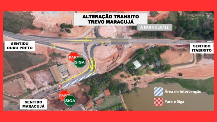 Obras no Trevo do Maracujá alteram trânsito na BR-356 a partir de segunda (10/11)