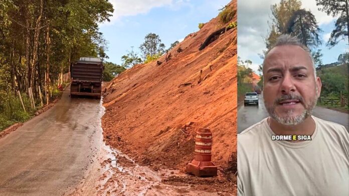Obras na estrada de acesso ao Bonsucesso/Acuruí, em Itabirito, é alvo de reclamações; Tazay responde
