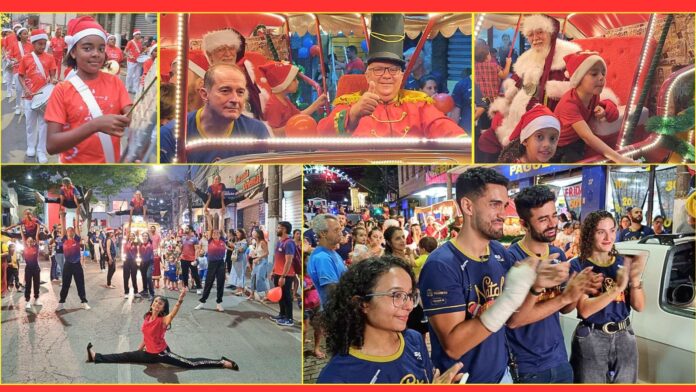Com cortejo, Papai Noel e homenagem à Zilda, Itabirito dá início ao Natal Iluminado; VÍDEOS