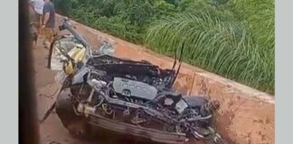 Violento acidente na MG-030 mata motorista entre Ouro Branco e Congonhas; carro é partido ao meio Violento acidente na MG-030 mata motorista entre Ouro Branco e Congonhas; carro é partido ao meio