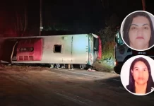 Acidente com ônibus que transportava mineiros na volta de Guarapari deixa 2 mulheres mortas e 14 feridos Acidente com ônibus que transportava mineiros na volta de Guarapari deixa 2 mulheres mortas e feridos
