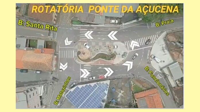 Itabirito: Rotatória da Ponte da Açucena já está funcionando