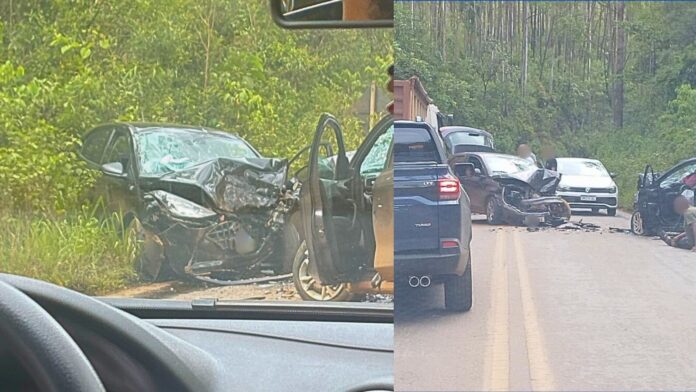 Colisão frontal na MG-129, em Ouro Preto, mata 1 e deixa 3 em estado grave