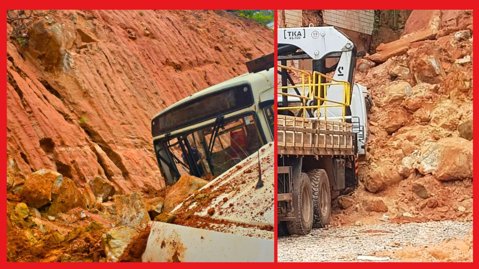 Itabirito: barranco cede no São José e terra atinge 2 veículos; dono do lote já havia sido notificado do risco Itabirito: barranco cede no São José e terra atinge 2 veículos; dono do lote já havia sido notificado do risco