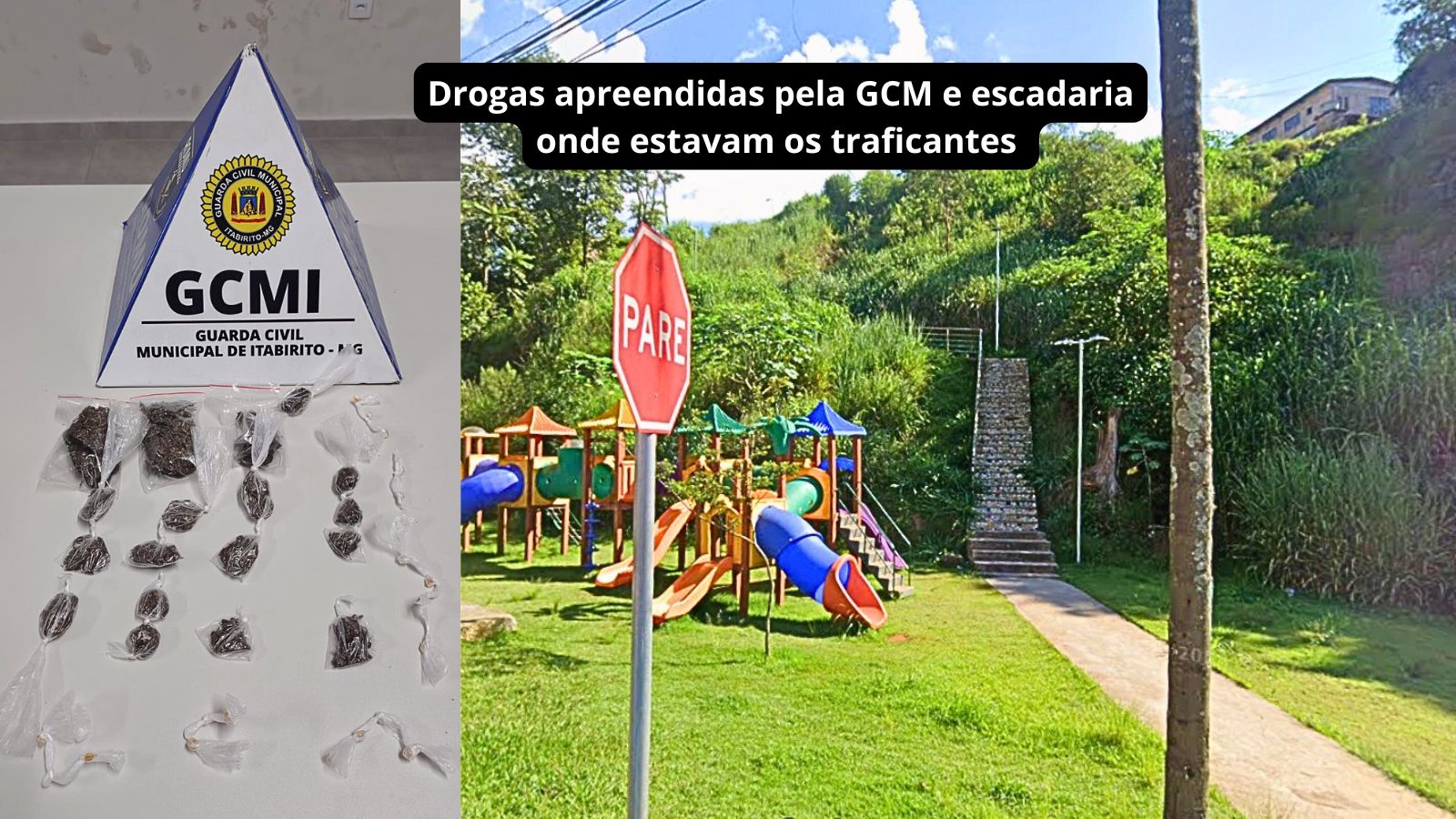 GCM de Itabirito contra o tráfico de drogas: menor é pego na escadaria do Nossa Senhora de Fátima GCM de Itabirito contra o tráfico de drogas: menor é pego na escadaria do Nossa Senhora de Fátima