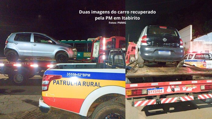 Itabirito: PM recupera carro roubado e prende suspeito no Marzagão; durante ação, cães atacaram policiais