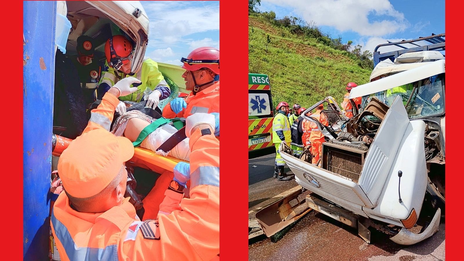 BR-381: mulher é retirada das ferragens em estado grave após acidente entre caminhão, carreta e ônibus BR-381: mulher é retirada das ferragens em estado grave após acidente entre caminhão, carreta e ônibus