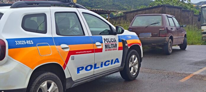 Usado para trabalho e sem seguro, Uno furtado em Lafaiete é recuperado pela PM no PA em Itabirito