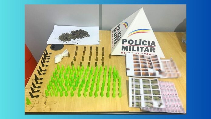 Amarantina, Ouro Preto: PM prende traficante e apreende cocaína, maconha e munições em barracão