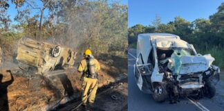 Mãe e filhas ficam feridas após acidente que matou pai carbonizado na MGC-135; ao todo, 2 mortos Mãe e filhas ficam feridas após grave acidente que matou pai carbonizado na MGC-135; ao todo, 2 mortos