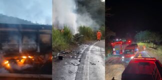 MG-262, Mariana: bitrem pega fogo em acidente com guincho que retirava caminhão do Rio Gualaxo MG-262, Mariana: bitrem pega fogo em acidente com guincho que retirava caminhão do Rio Gualaxo