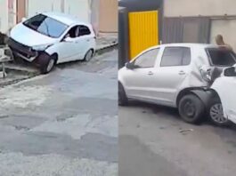 Após ingerir álcool, jovem usa carro sem permissão, perde controle e provoca batida em BH; VEJA VÍDEO Após ingerir álcool, jovem usa carro sem permissão, perde controle e provoca batida em BH