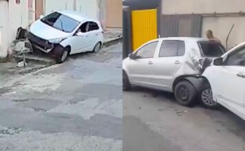 Após ingerir álcool, jovem usa carro sem permissão, perde controle e provoca batida em BH; VEJA VÍDEO Após ingerir álcool, jovem usa carro sem permissão, perde controle e provoca batida em BH