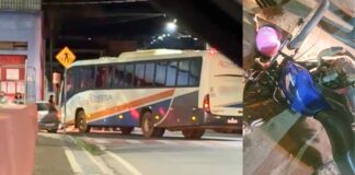 Itabirito: batida entre moto e ônibus deixa motoboy ferido próximo ao Jequeri do bairro Praia Itabirito: batida entre moto e ônibus deixa motoboy ferido próximo ao Jequerí do bairro Praia