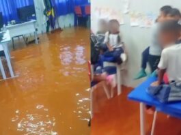 Itabirito: chuva alaga Cmei de Água Limpa e Brigada resgata crianças que ficaram ilhadas na creche; VÍDEO Itabirito: chuva alaga Cmei de Água Limpa e Brigada resgata crianças que ficaram ilhadas na creche