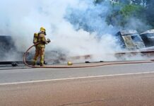 Batida entre caminhões deixa 2 feridos e um dos veículos pega fogo na BR-381; VEJA VÍDEO Batida entre caminhões deixa 2 feridos e um dos veículos pega fogo na BR-381; VEJA VÍDEO